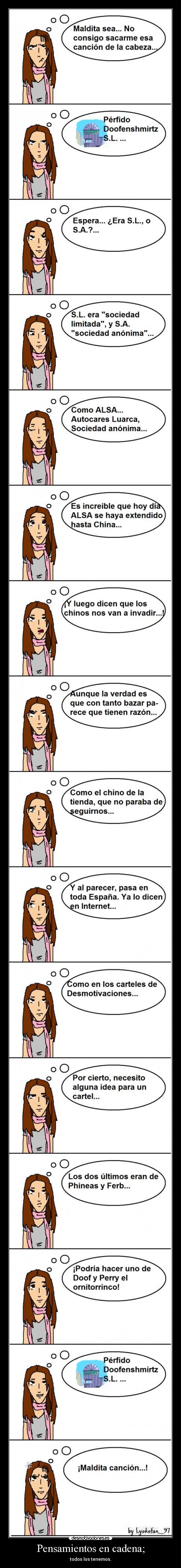 Pensamientos en cadena; - 