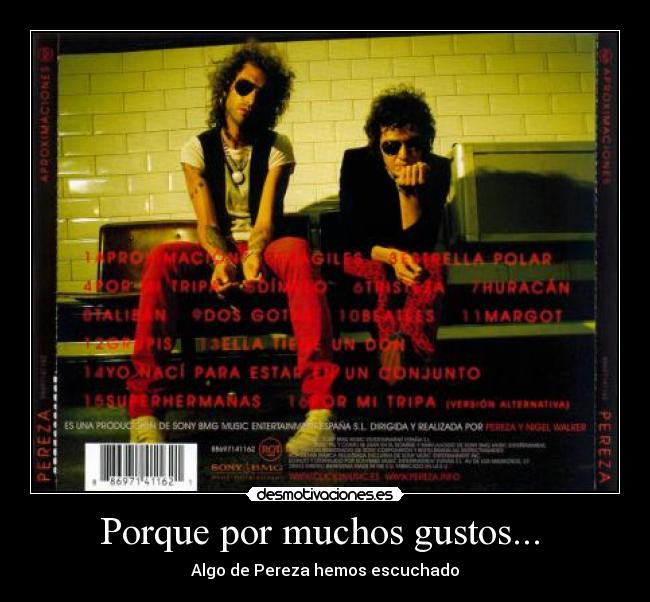 carteles pereza rock desmotivaciones