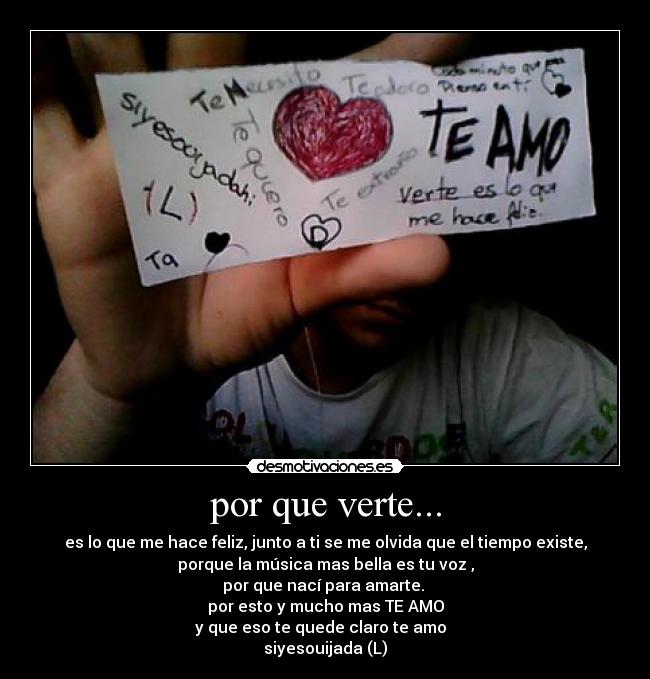 por que verte... -