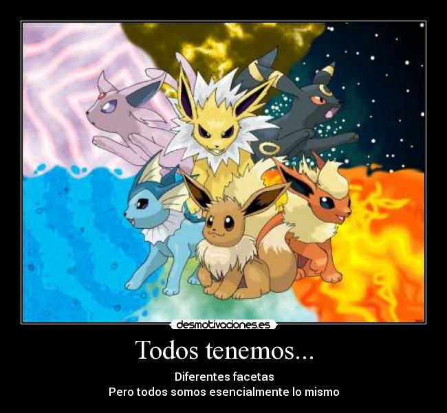carteles pokemon eevee flareon jolteon vaporeon umbreon espeon desmotivaciones