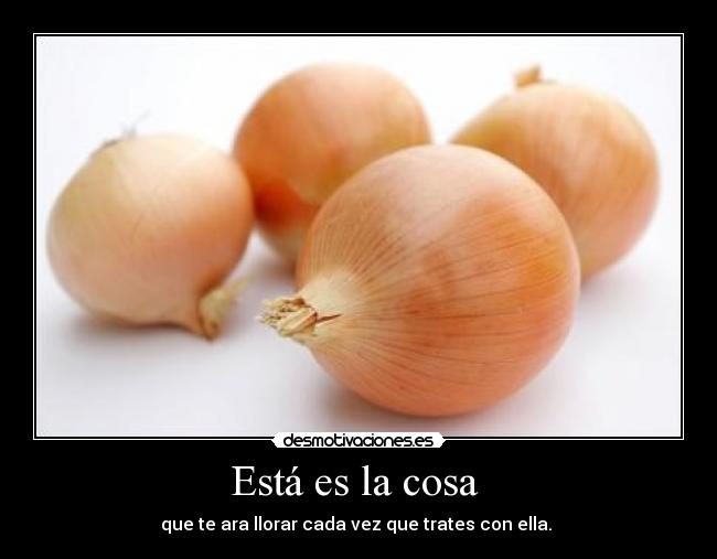 Está es la cosa - que te ara llorar cada vez que trates con ella.
