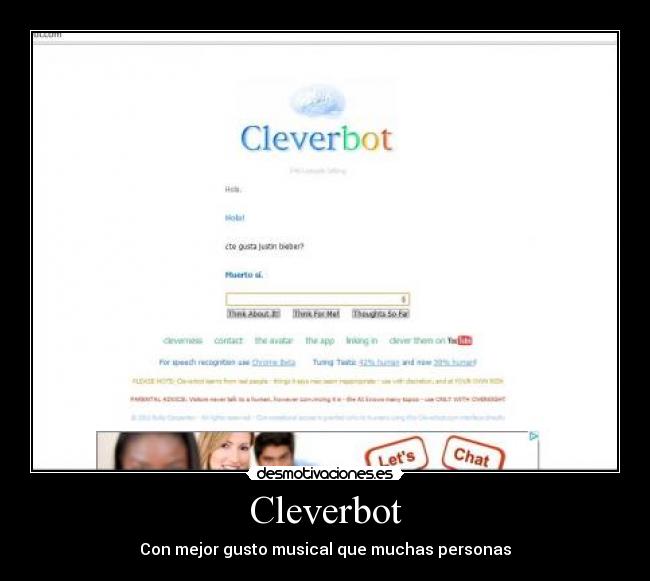 Cleverbot - Con mejor gusto musical que muchas personas