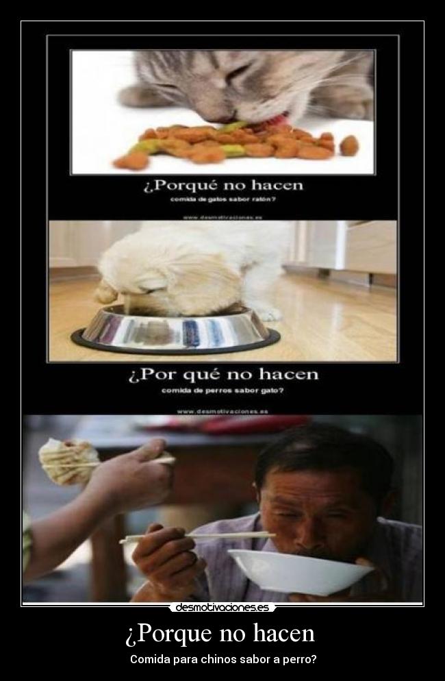 ¿Porque no hacen  - Comida para chinos sabor a perro?