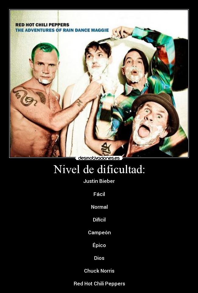 carteles red hot chili peppers desmotivaciones