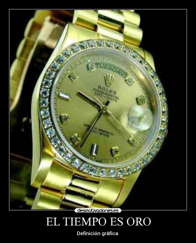 EL TIEMPO ES ORO - Definición gráfica