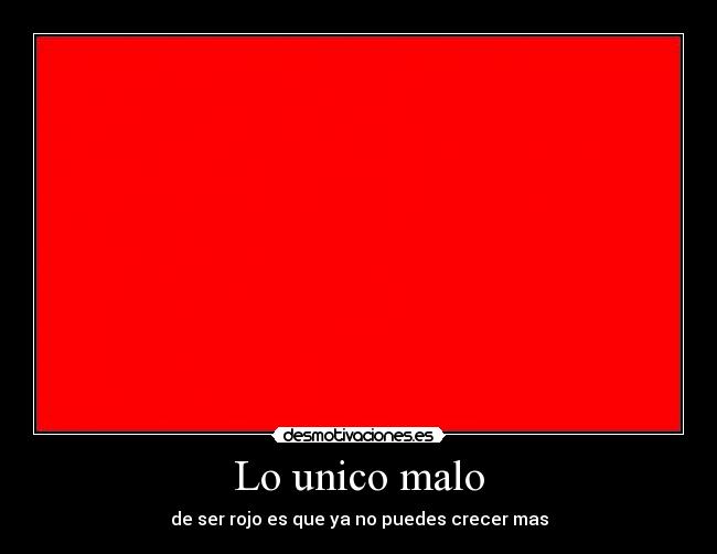 Lo unico malo - 