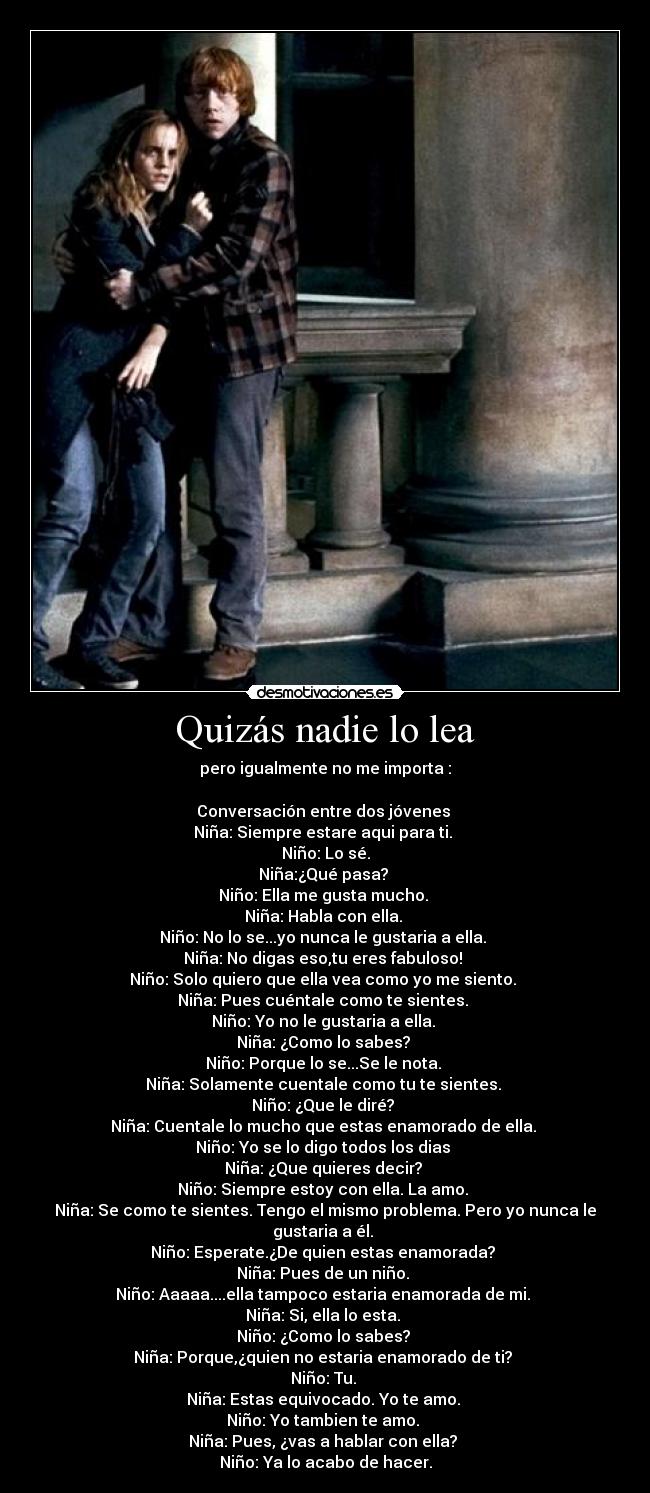 Quizás nadie lo lea - 