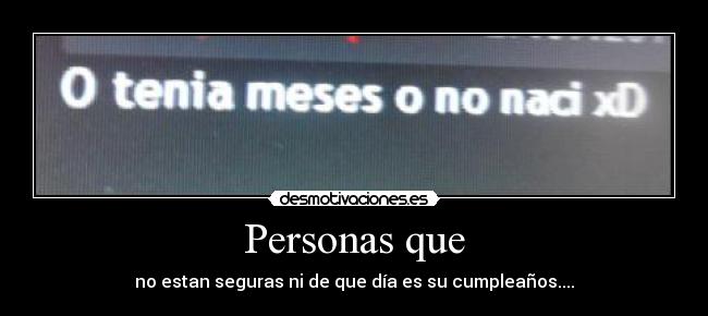 Personas que -