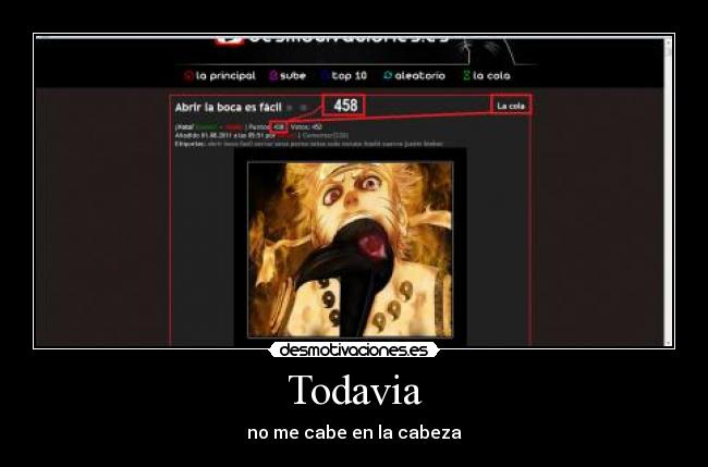 Todavia - no me cabe en la cabeza