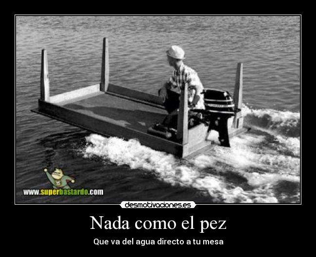 Nada como el pez - Que va del agua directo a tu mesa