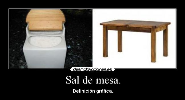 Sal de mesa. - Definición gráfica.