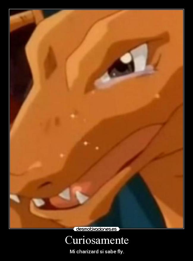 Curiosamente - Mi charizard si sabe fly.