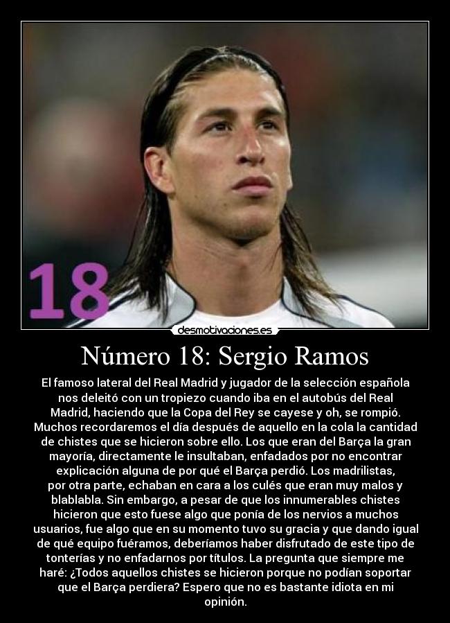 Número 18: Sergio Ramos -