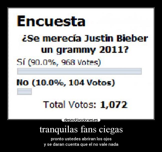 tranquilas fans ciegas -