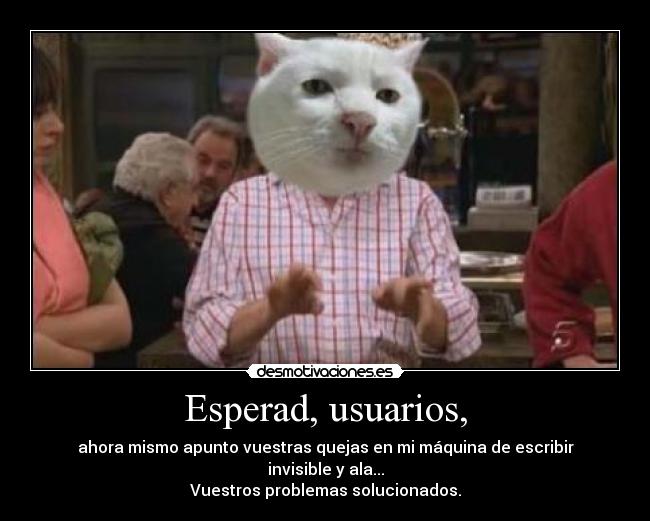 Esperad, usuarios, -