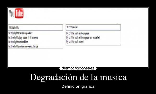 Degradación de la musica - Definición gráfica