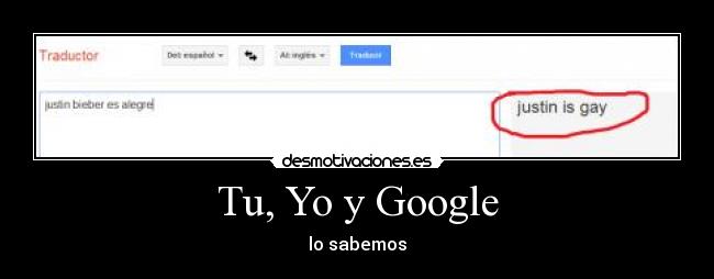 Tu, Yo y Google - lo sabemos