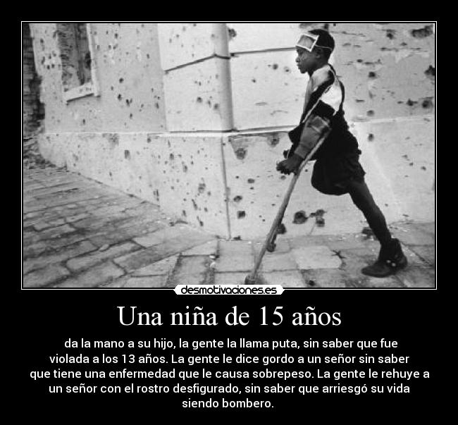 Una niña de 15 años -