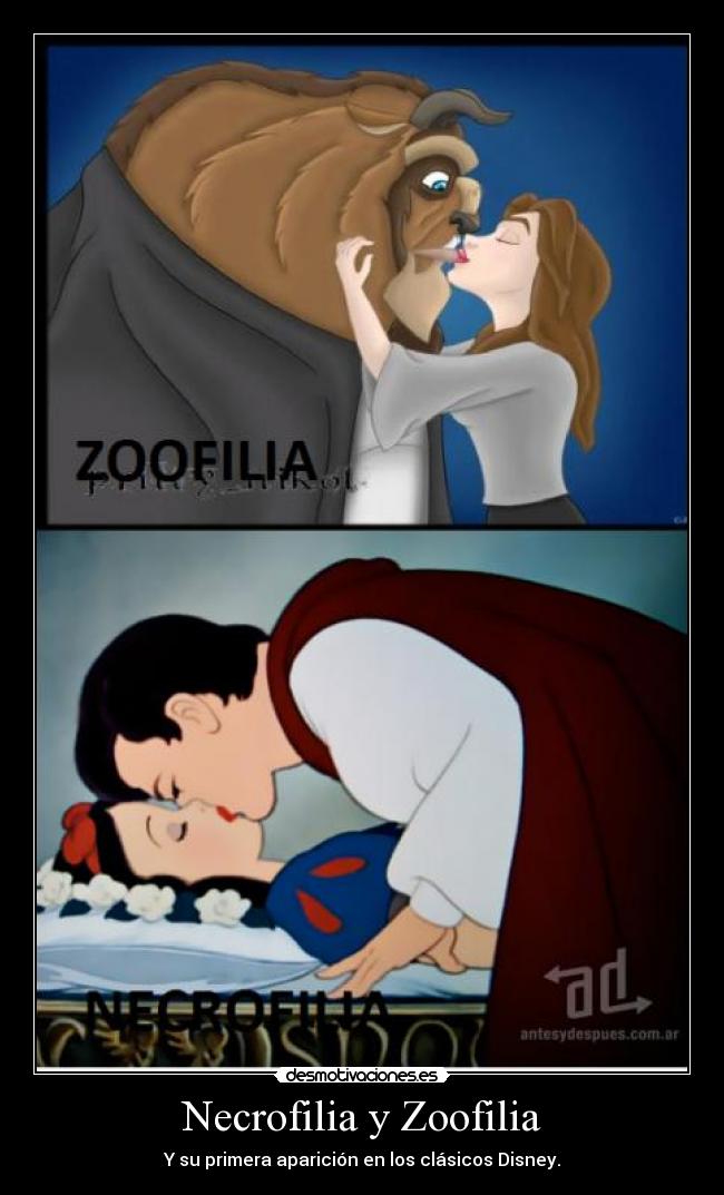 Necrofilia y Zoofilia - Y su primera aparición en los clásicos Disney.