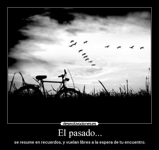 El pasado... - se resume en recuerdos, y vuelan libres a la espera de tu encuentro.