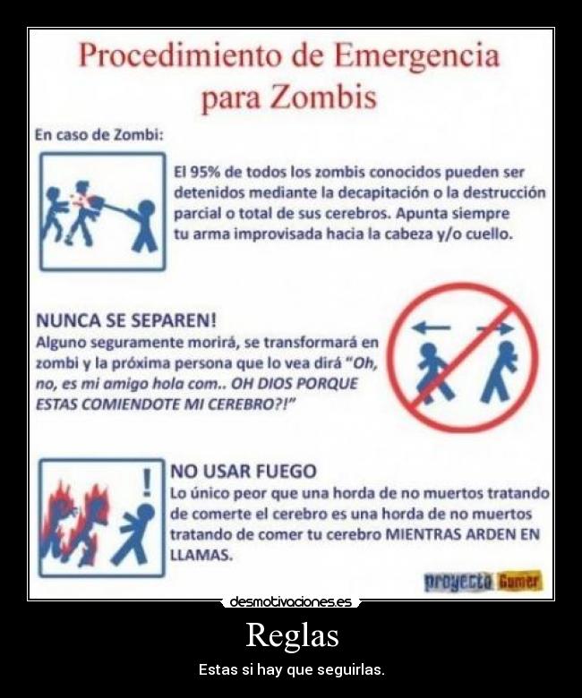 Reglas - Estas si hay que seguirlas.