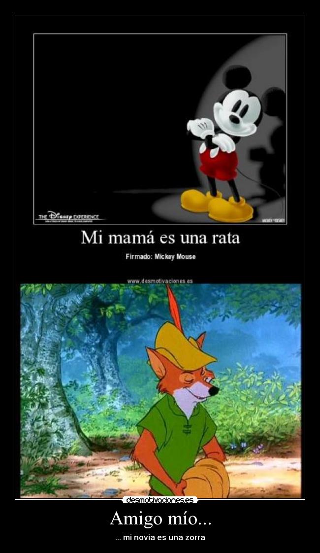 carteles robin hood disney novia una zorra desmotivaciones