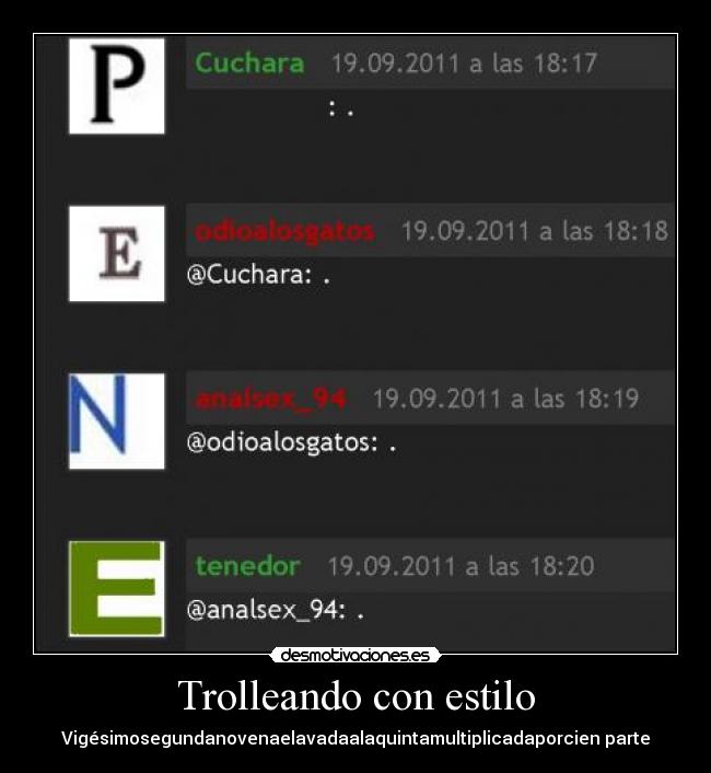 Trolleando con estilo -