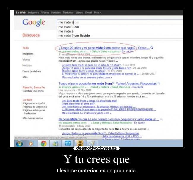 Y tu crees que - Llevarse materias es un problema.