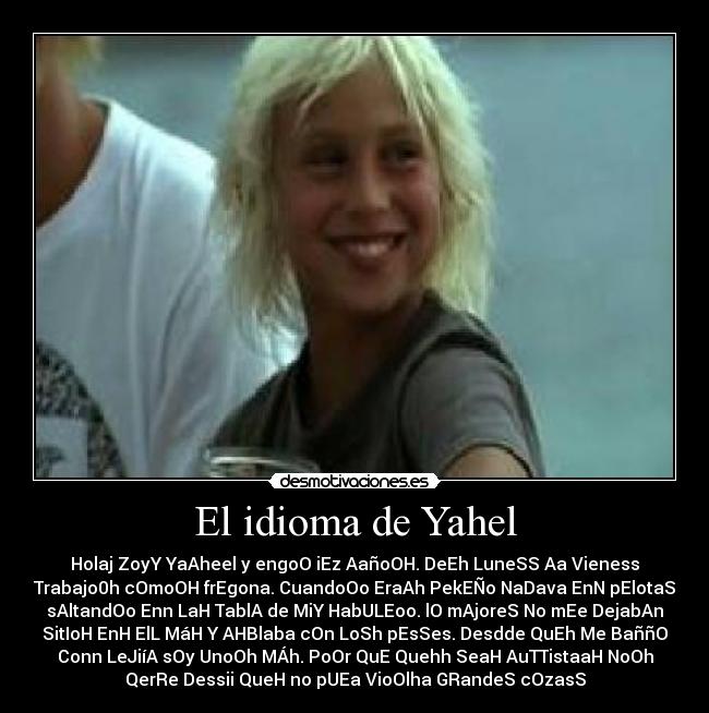 El idioma de Yahel -