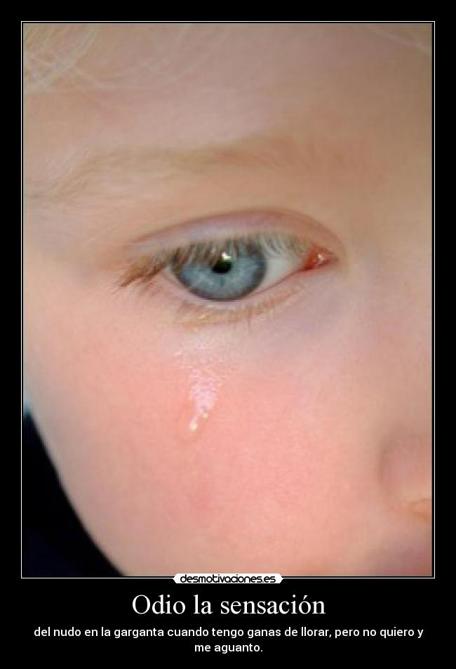 Odio la sensación -