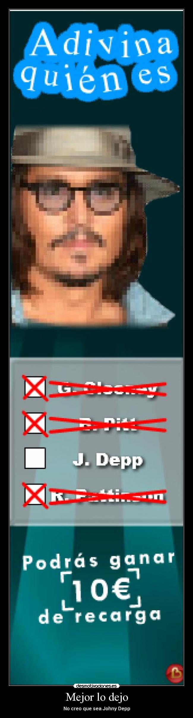 Mejor lo dejo - No creo que sea Johny Depp