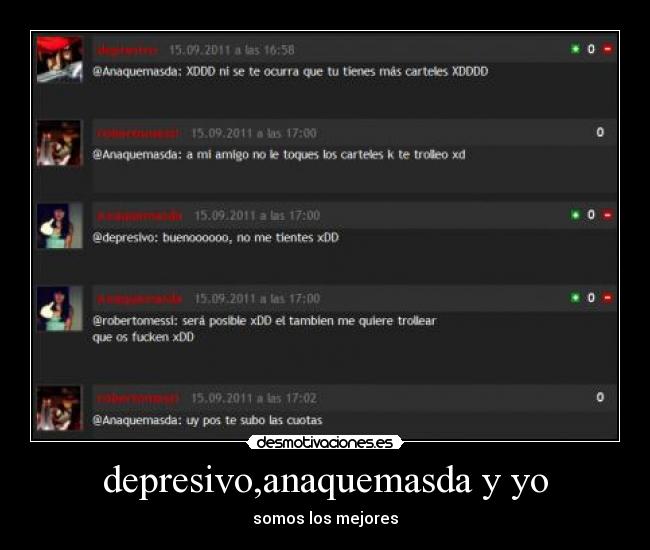 depresivo,anaquemasda y yo -