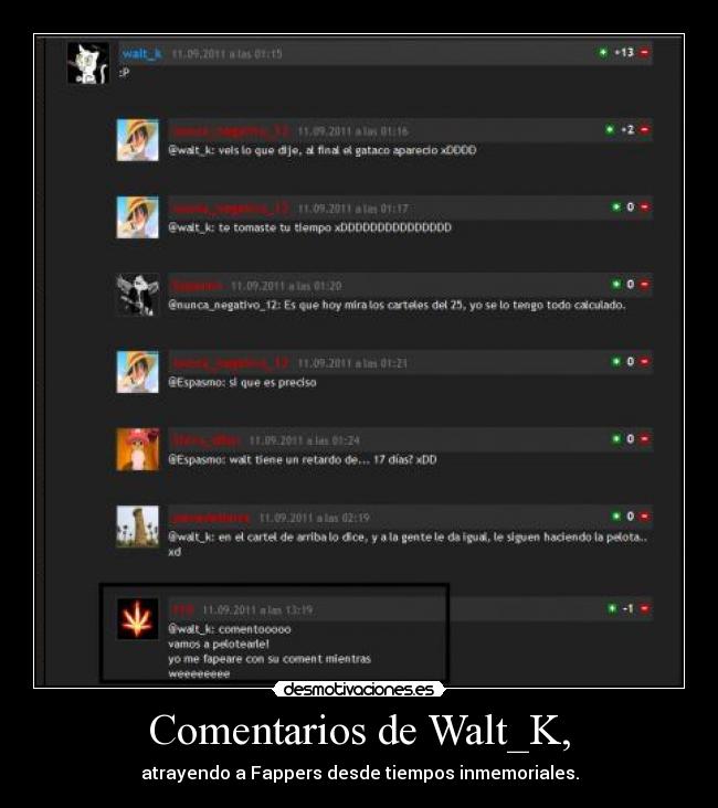 Comentarios de Walt_K, - 