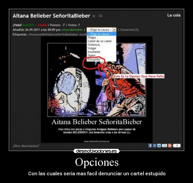 carteles denunciar cartel estupido wwwdesmotivacioneses desmotivaciones