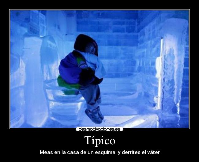 Típico - Meas en la casa de un esquimal y derrites el váter