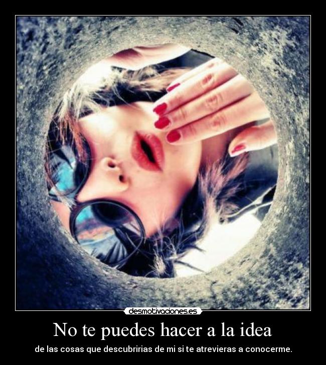 No te puedes hacer a la idea -