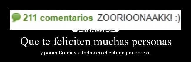 Que te feliciten muchas personas - 