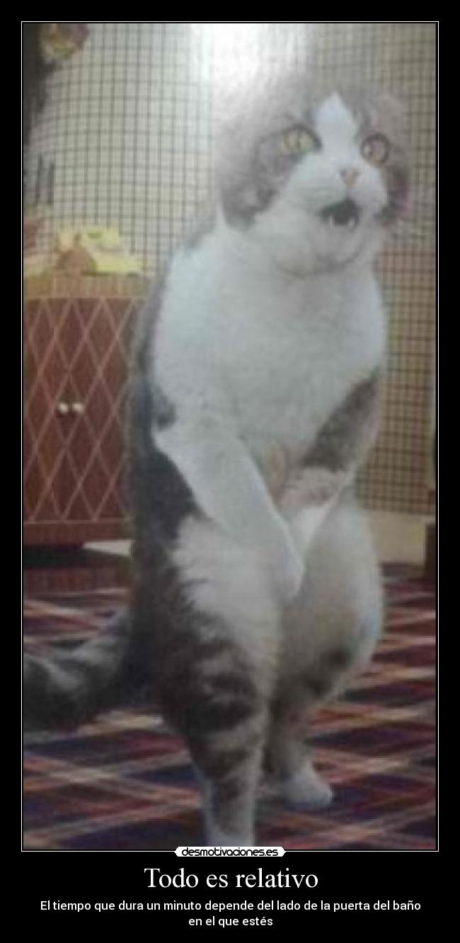 Todo es relativo - El tiempo que dura un minuto depende del lado de la puerta del baño en el que estés