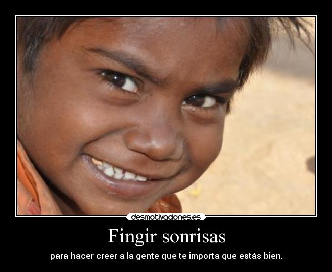 Fingir sonrisas -