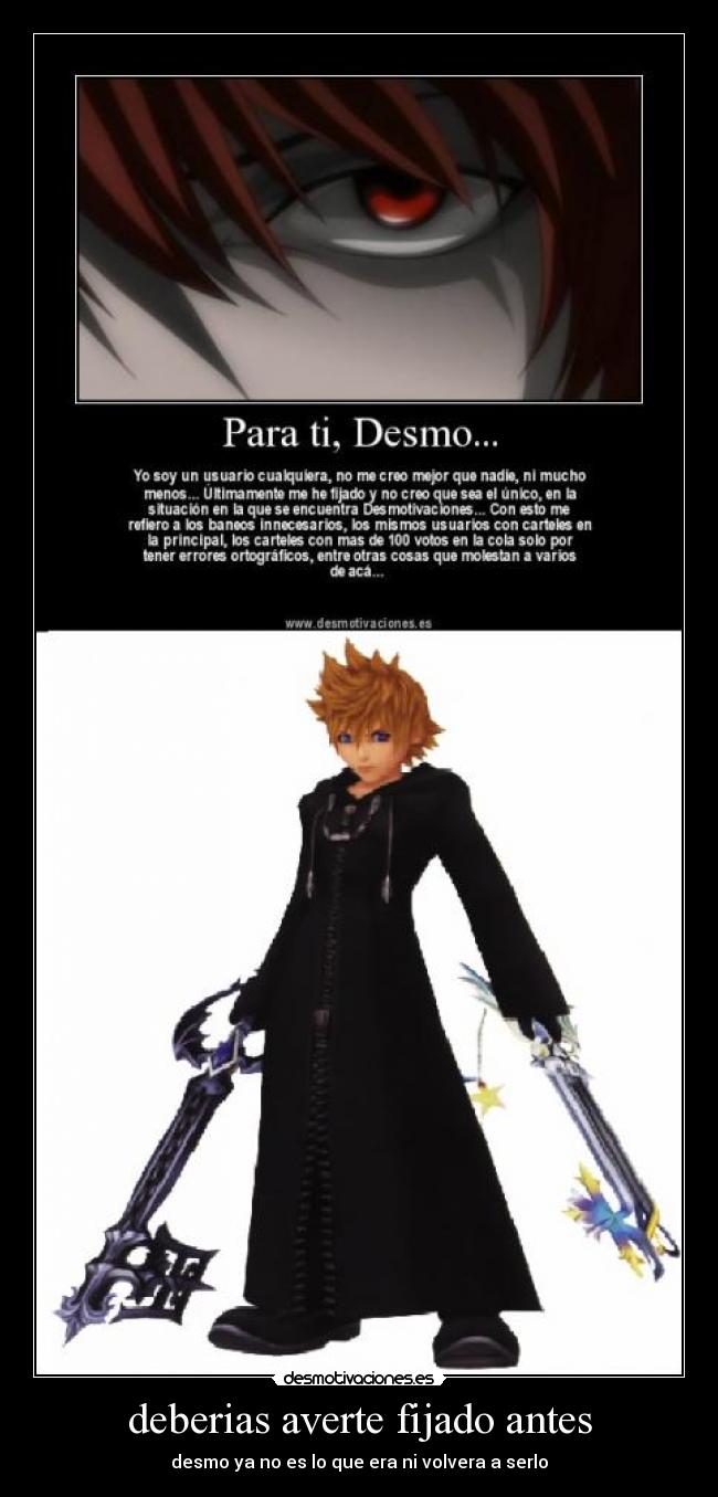 deberias averte fijado antes - 