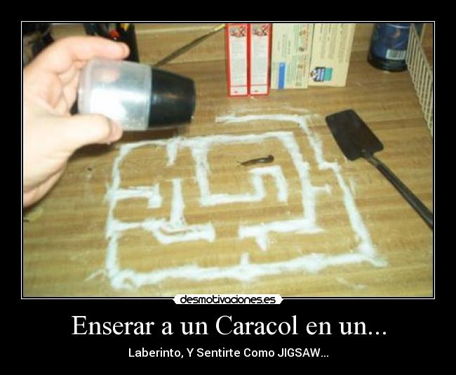 carteles laberinto caracol enserar saw jigsaw sentirse desmotivaciones