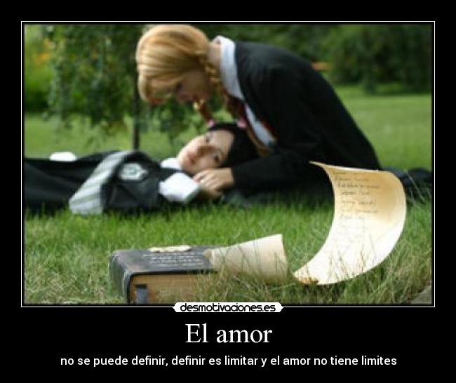 El amor - no se puede definir, definir es limitar y el amor no tiene limites