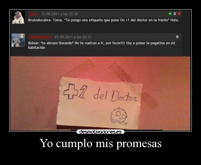 Yo cumplo mis promesas -