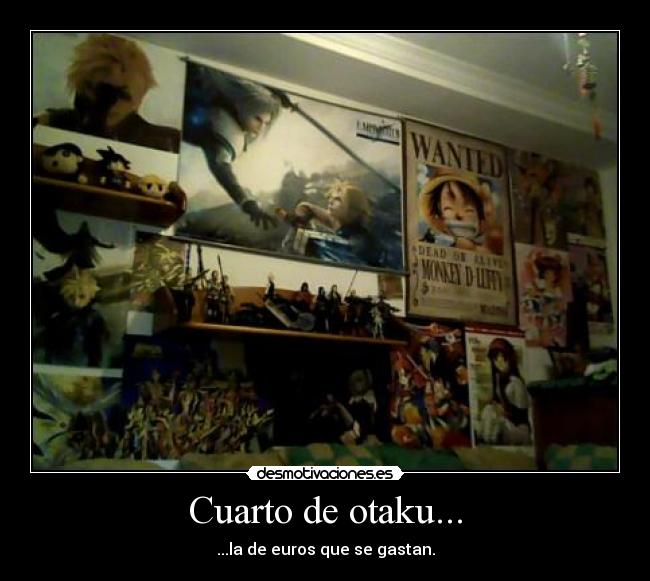 Cuarto de otaku... - ...la de euros que se gastan.