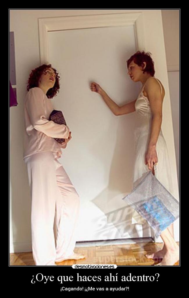 ¿Oye que haces ahí adentro? - ¡Cagando! ¡¿Me vas a ayudar?!