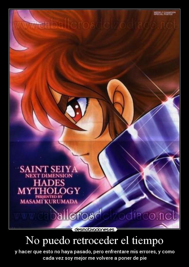 No puedo retroceder el tiempo -