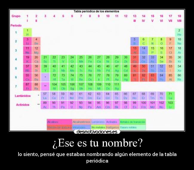 ¿Ese es tu nombre? -