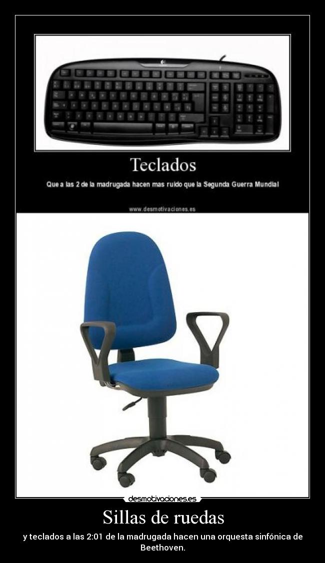 Sillas de ruedas - y teclados a las 2:01 de la madrugada hacen una orquesta sinfónica de Beethoven.