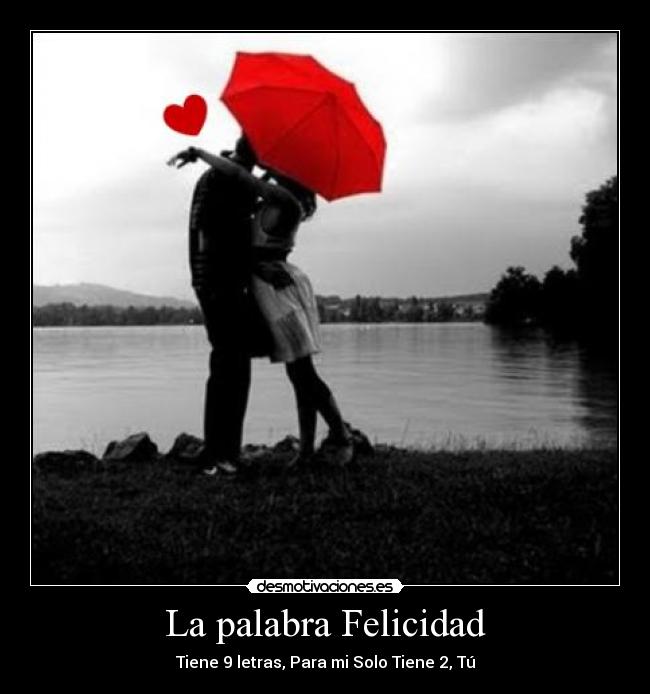 La palabra Felicidad -