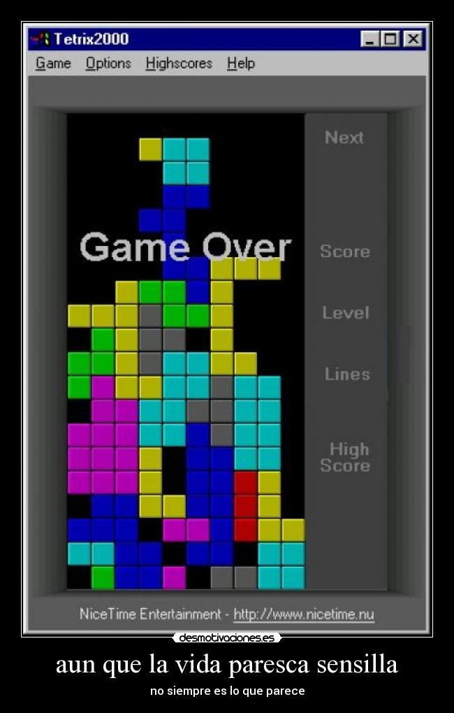 aun que la vida paresca sensilla -